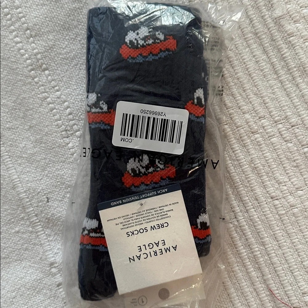 Christmas American Eagle Outfitters Navy Blue Graphic Socks